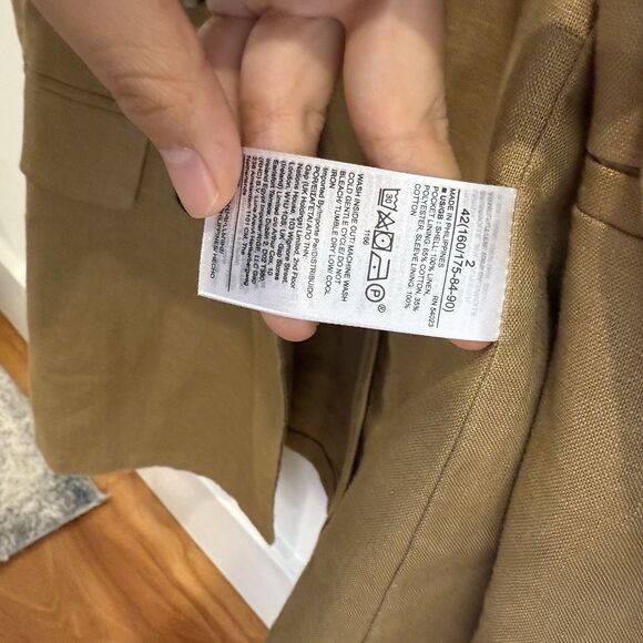Banana Republic 100% Linen Blazer Iced Latte Size 2 - Picture 7 of 12